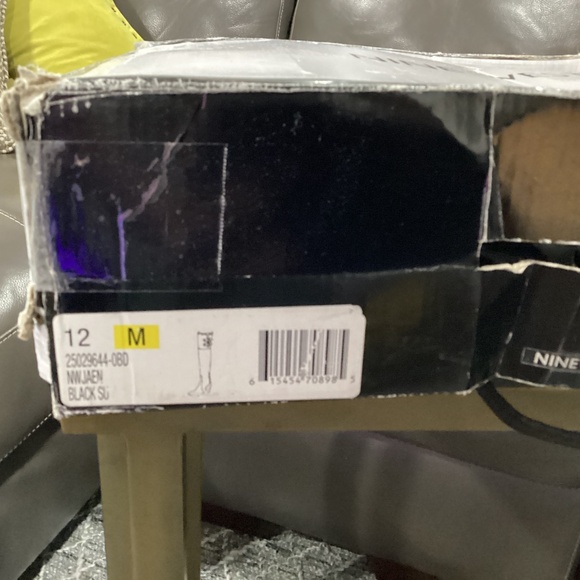 NINE WEST | BLACK SUEDE | KNEE HIGH | SZ 12 M - Picture 10 of 14